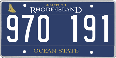 RI license plate 970191