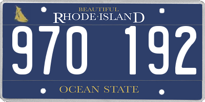 RI license plate 970192