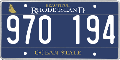 RI license plate 970194