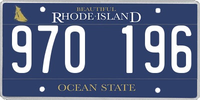 RI license plate 970196