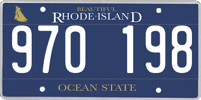 RI license plate 970198