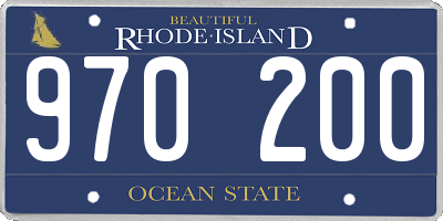 RI license plate 970200