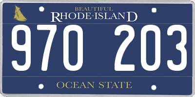RI license plate 970203