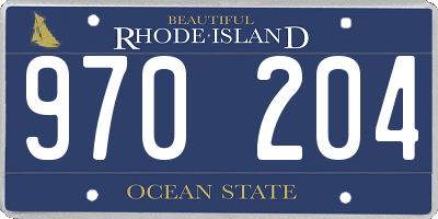RI license plate 970204