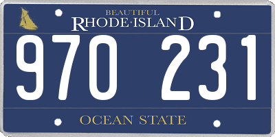 RI license plate 970231