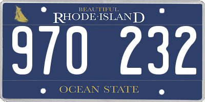 RI license plate 970232