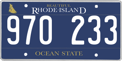 RI license plate 970233