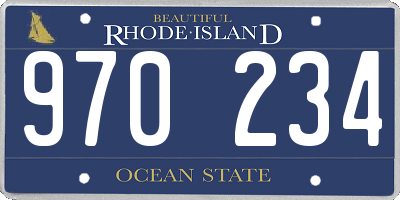 RI license plate 970234