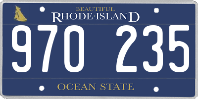 RI license plate 970235