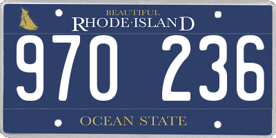 RI license plate 970236
