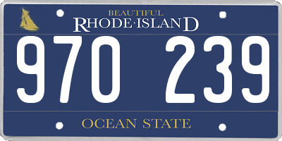 RI license plate 970239