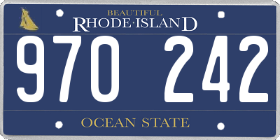RI license plate 970242