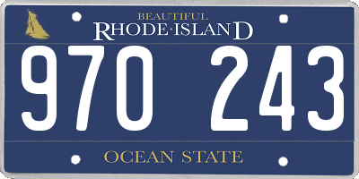 RI license plate 970243