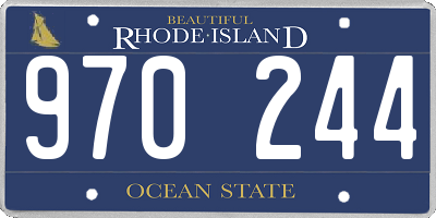 RI license plate 970244