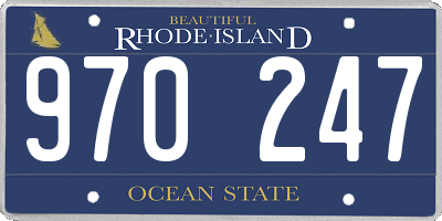 RI license plate 970247