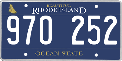 RI license plate 970252