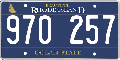 RI license plate 970257