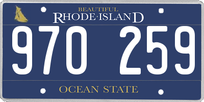 RI license plate 970259