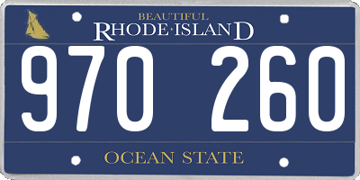 RI license plate 970260