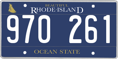 RI license plate 970261