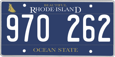 RI license plate 970262