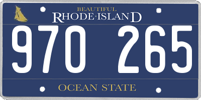 RI license plate 970265