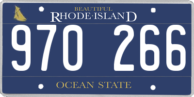 RI license plate 970266