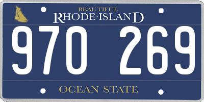 RI license plate 970269