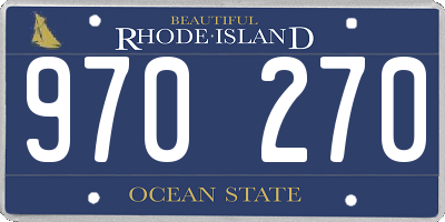 RI license plate 970270