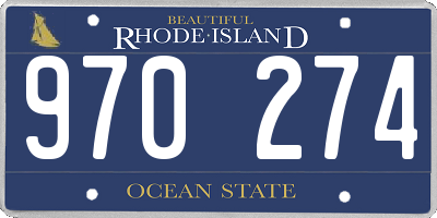RI license plate 970274