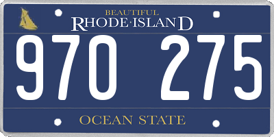 RI license plate 970275