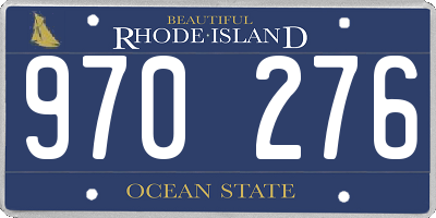 RI license plate 970276