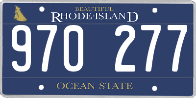 RI license plate 970277