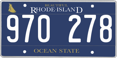 RI license plate 970278