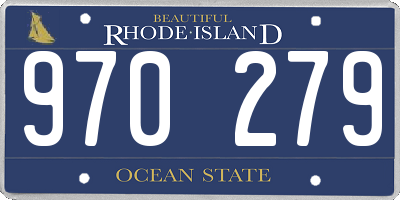 RI license plate 970279