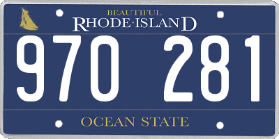 RI license plate 970281