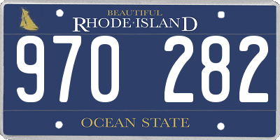 RI license plate 970282