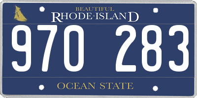 RI license plate 970283