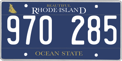 RI license plate 970285