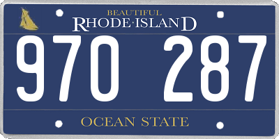 RI license plate 970287