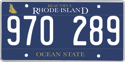 RI license plate 970289
