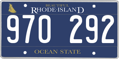 RI license plate 970292
