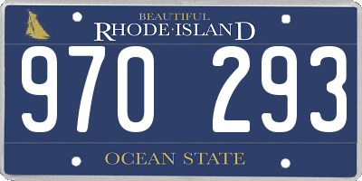 RI license plate 970293