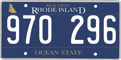 RI license plate 970296