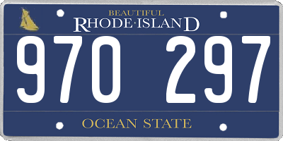 RI license plate 970297