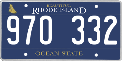 RI license plate 970332