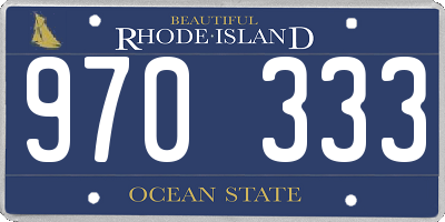 RI license plate 970333