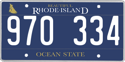 RI license plate 970334