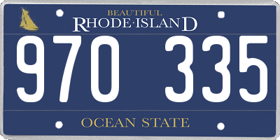RI license plate 970335