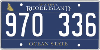 RI license plate 970336